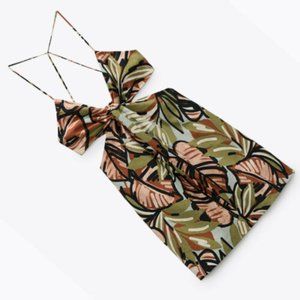 PRINTED LINEN BLEND DRESS